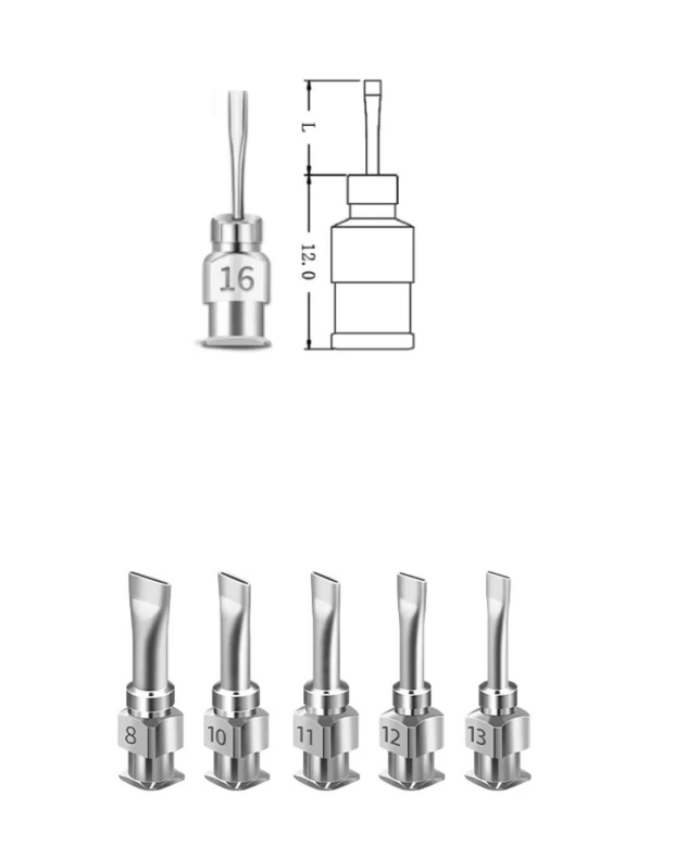 Aiguille plate en métal