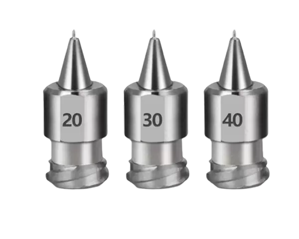 Aiguille de précision monobloc à double filetage